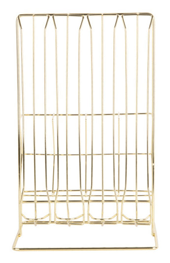 present time Wired – Kaffeekapselhalter 40 Kapseln, 21,5 × 14,5 × 33,5 cm, Metall, Gold