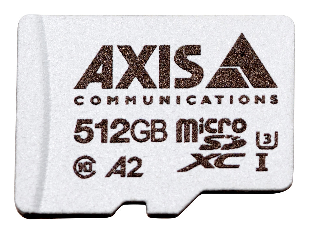 Axis Überwachungskarte 02365-021 microSDXC 512 GB – Klasse 10, U3, A2, 100/39 MB/s, inkl. SD-Adapter, 10er Pack