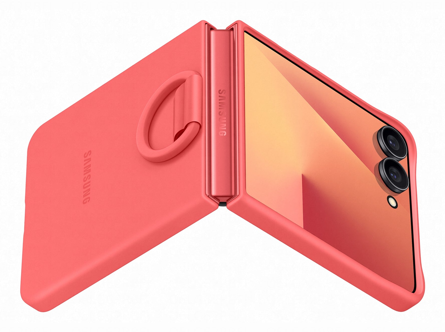 Samsung Backcover – für Samsung (bis 17,4 cm/6,85"), Silikon, Rot