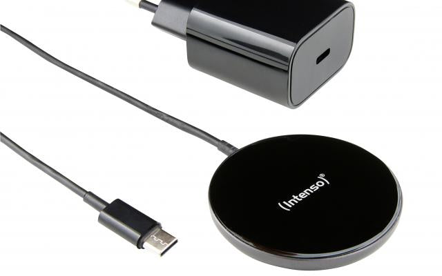 Intenso MB1 Kabelloses Ladegerät 15 W – MagSafe-kompatibel – für iPhone mit MagSafe – schwarz