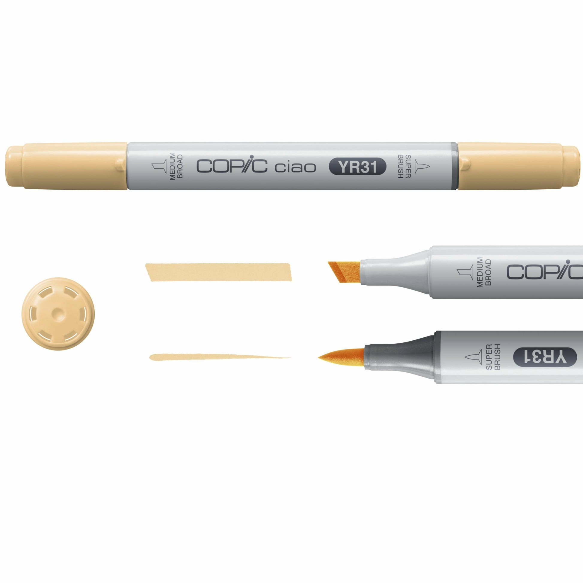 Copic Ciao Brush Pen – Doppelspitze, Keil- und Pinselspitze, alkoholbasiert, 6er Set