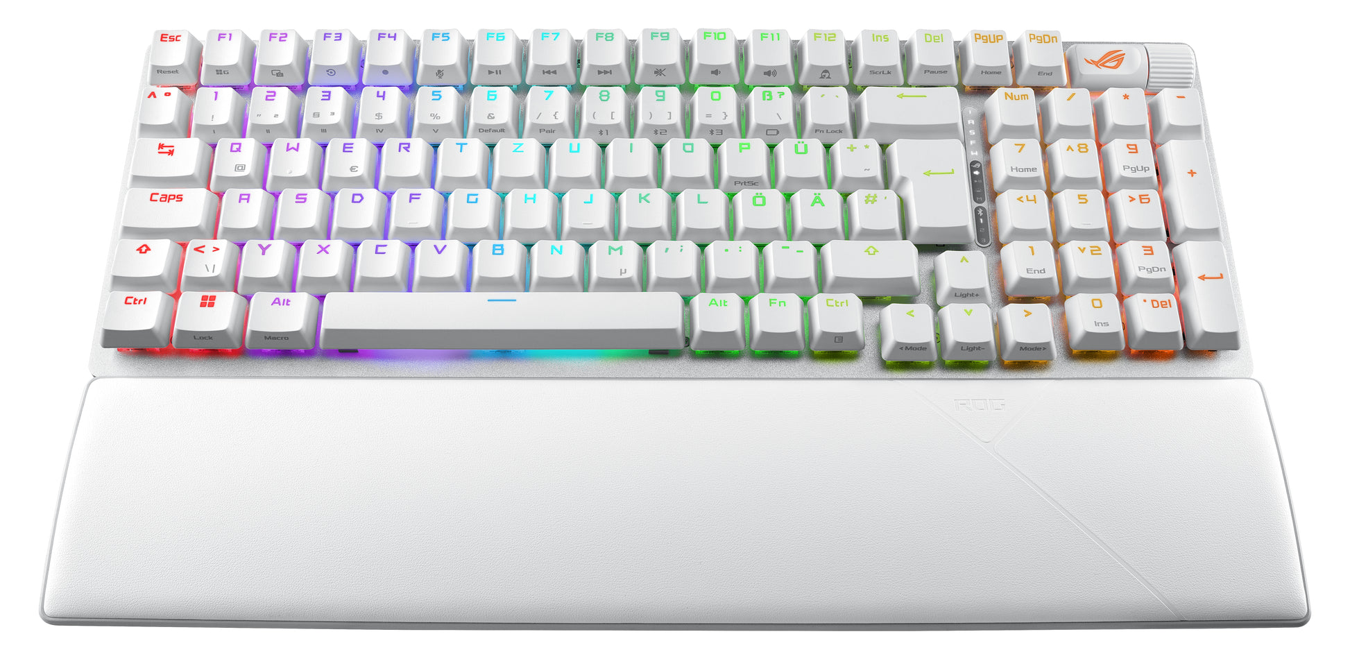 ASUS ROG Strix Scope II 96 – Tastatur, kabellos (Bluetooth/2,4 GHz), DE-Layout (DE), Weiss