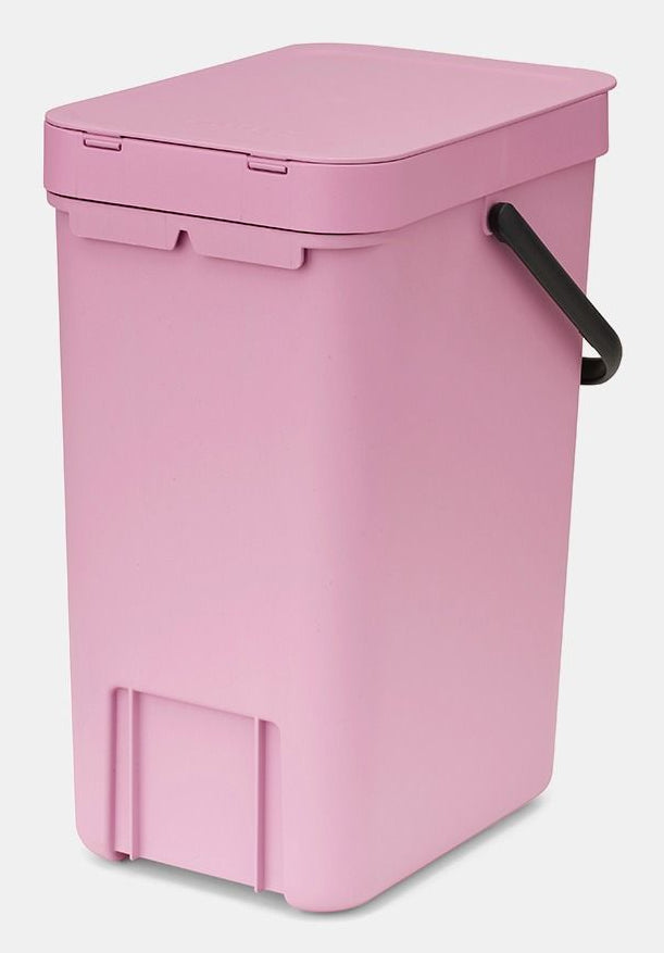 Brabantia Recyclingbox Sort & Go – 12 l – Kunststoff, rechteckig – Rosa