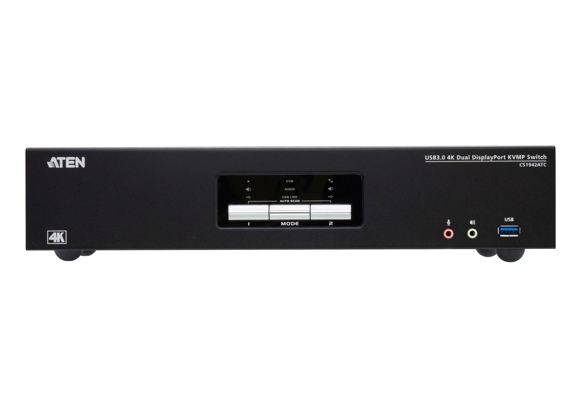ATEN CS1942ATC KVM-Switch – 2× DP, 2× USB-A, 3,5 mm Audio, für ATC-Systeme