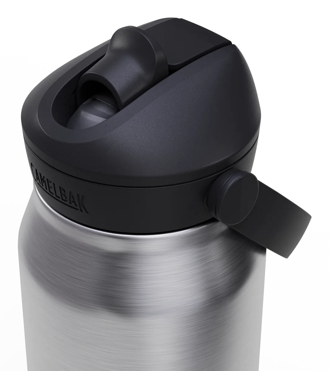 CamelBak Thrive Flip Straw V.I. Isolierflasche 946 ml – doppelwandig, Edelstahl, mit Strohhalm, Silber