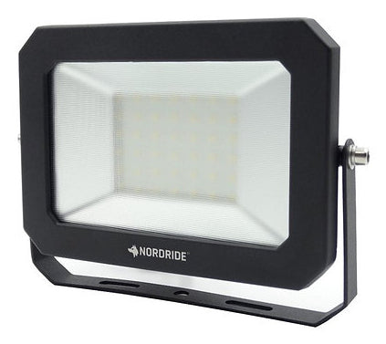 NORDRIDE Aussenwandleuchte Flat – 21×15 cm, 3'450 lm, 30 W – Kaltweiss, 5000 K – IP65 – Netzbetrieb – Schwarz