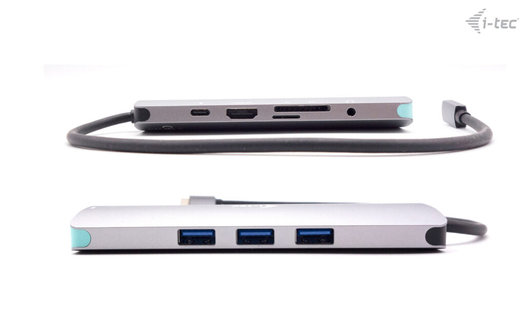 i-tec MetalNanoDock Dockingstation – USB-C, HDMI, 3× USB-A, 100 W PD, GbE, für Windows/Mac/ChromeOS