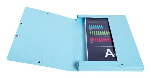 Exacompta Gummibandmappe Aquarel A4 – Karton, mehrfarbig, bis 200 Blatt, 5 Stk.