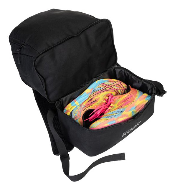 KOOR Sportrucksack F02641 – 25 l, mit Schuhfach, 600D Polyester – Schwarz, 180 × 450 × 320 mm