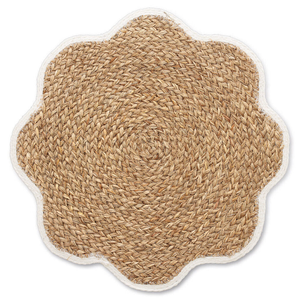 Zeller Present Tischset – rund, Seegras, braun, Ø38 cm