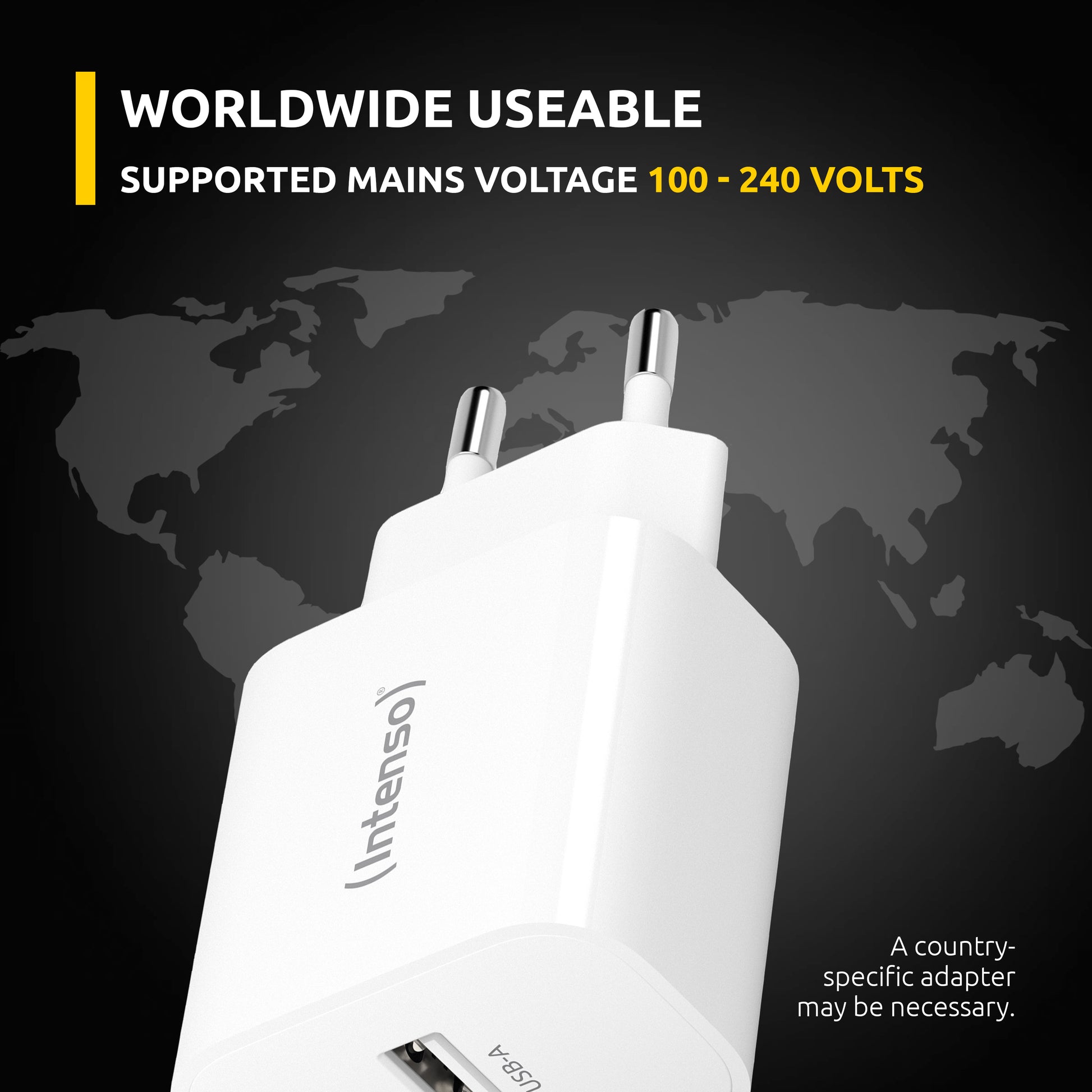 Intenso W5A USB-Ladegerät 5 W – USB-A×1, Weiss
