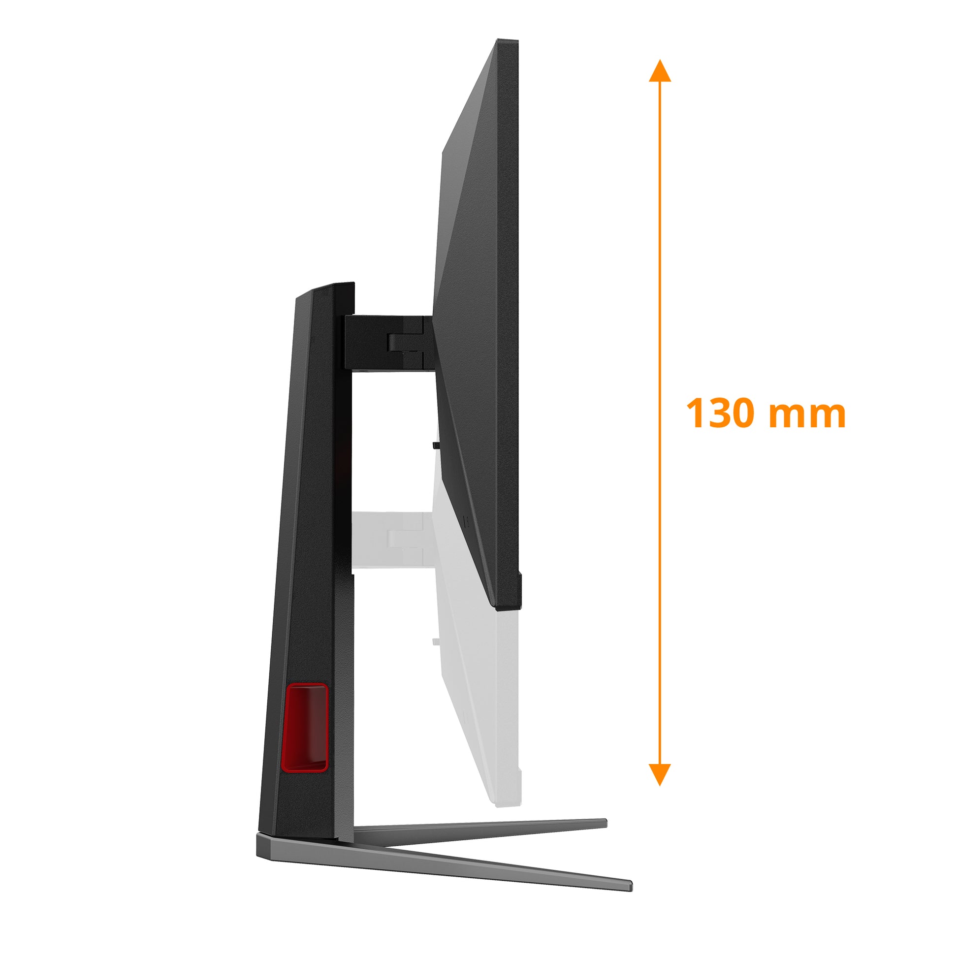AOC 24G4HA – Monitor, 23,8", IPS, 200 Hz, Adaptive Sync, Lautsprecher, Höhenverstellbar, Rot