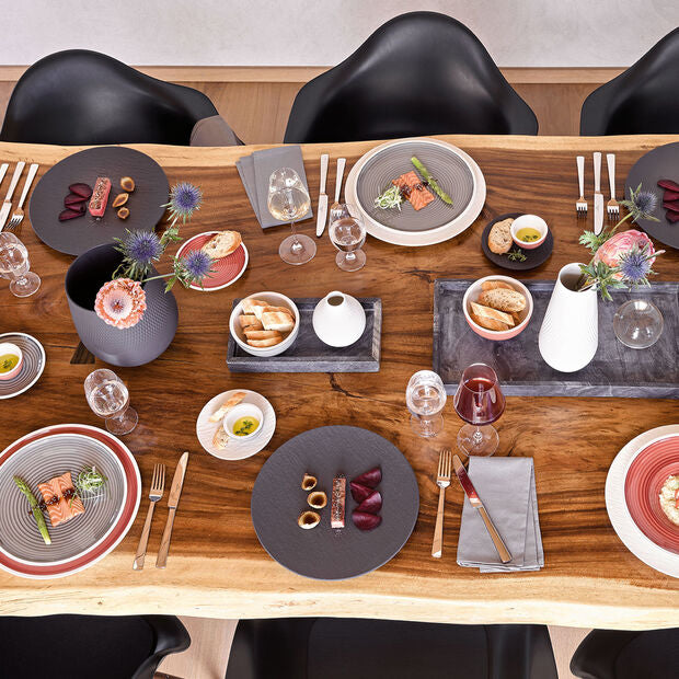 Villeroy & Boch Manufacture Rock Brot- & Butterplatte – Porzellan, weiss, spülmaschinengeeignet