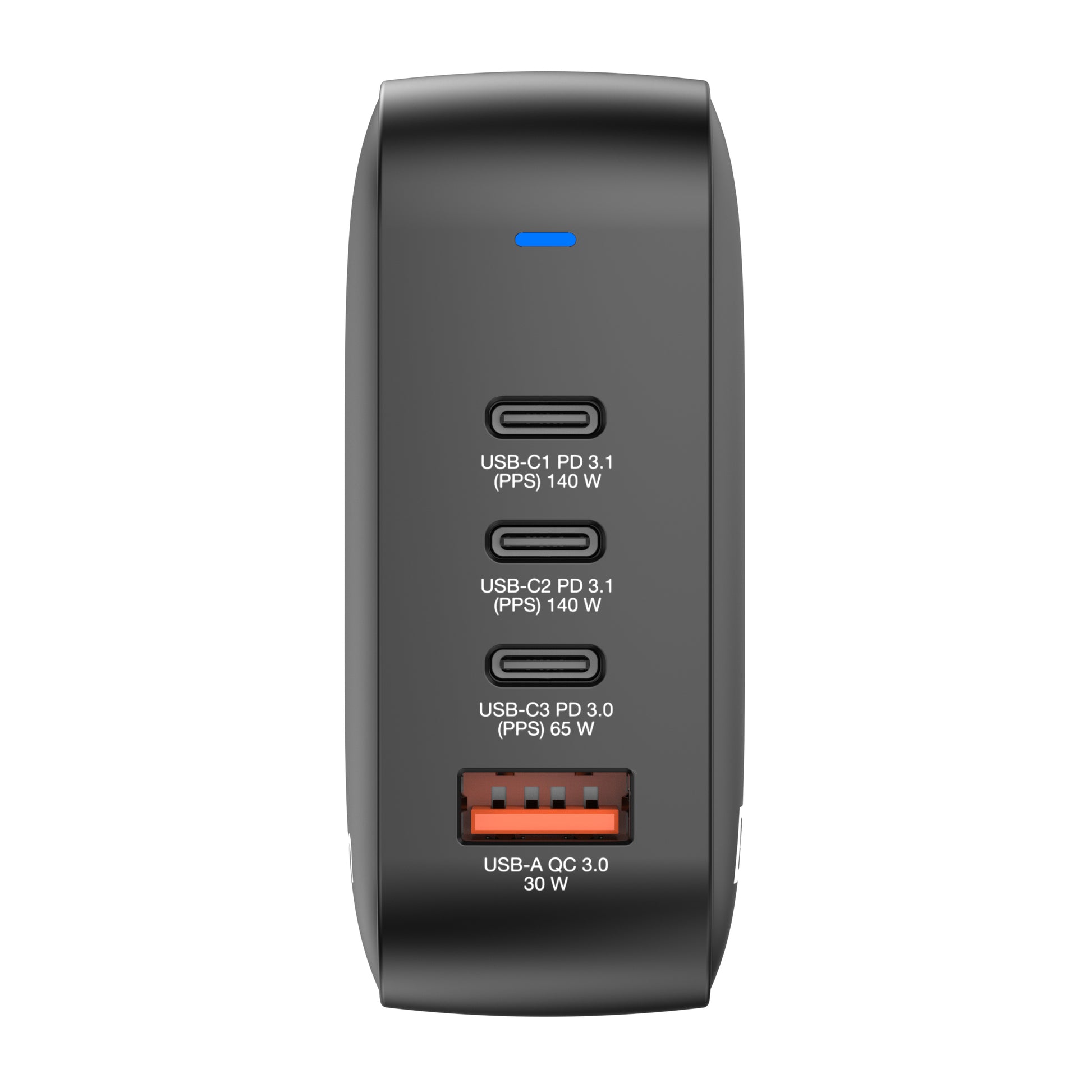 Verbatim Mini Ladegerät (US/EU/UK) – 165 W, 4× Ports, GaN