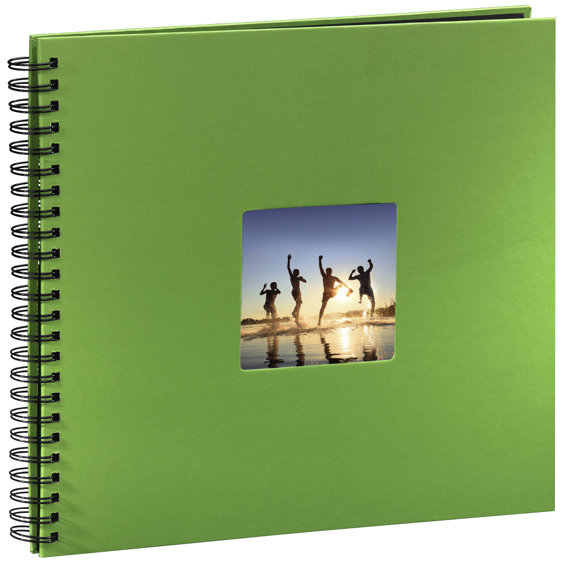 Hama Fotoalbum – für 360 × 320 mm, apfelgrün, mit Pergaminzwischenblättern, mit Spiralbindung, Papier
