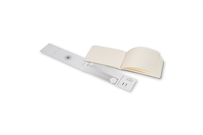 Moleskine Skizzenbuch – 14 × 9 cm – 120 g/m² – Softcover – 72 Blatt – Elfenbeinweiss – Schwarz