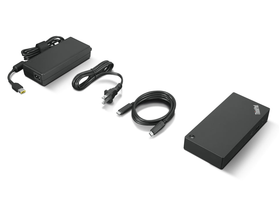 Lenovo 40AY0135US Dockingstation – USB-C, 2× DP, 1× HDMI, 5× USB-A, 1× USB-C, 135 W PD, GbE, 3,5 mm Audio