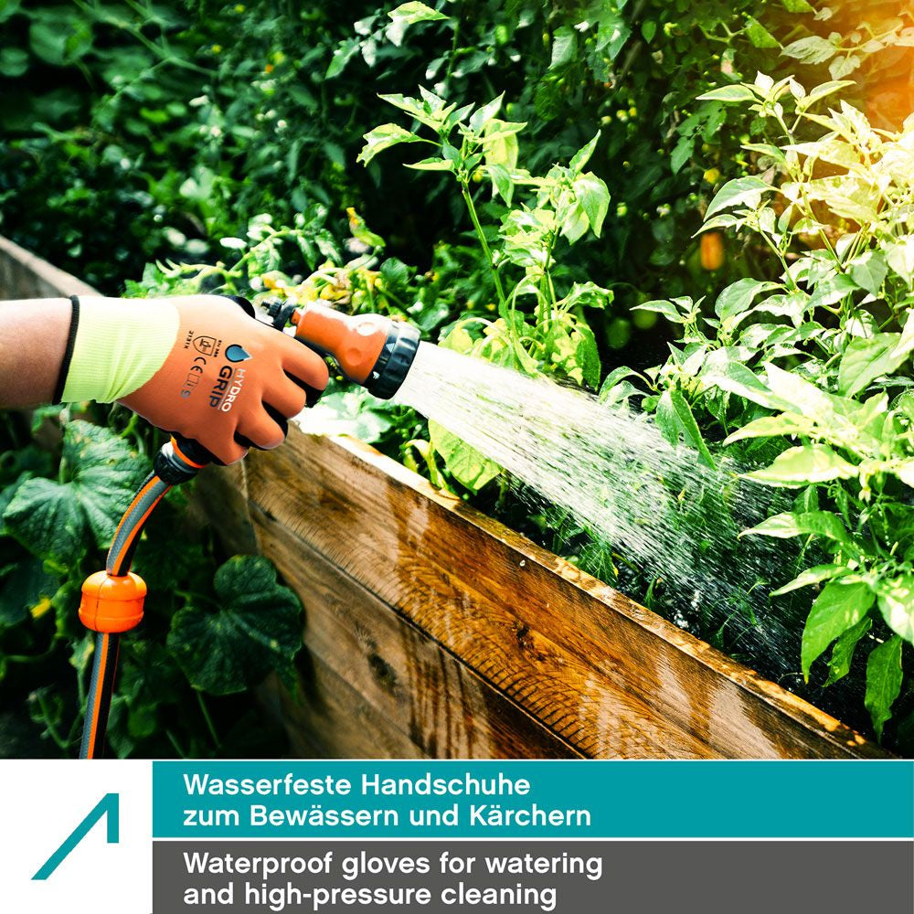 ACE Arbeitshandschuhe – XL, 4 Stück – Schaumstoff, Wasserfest, Orange, Reissfest