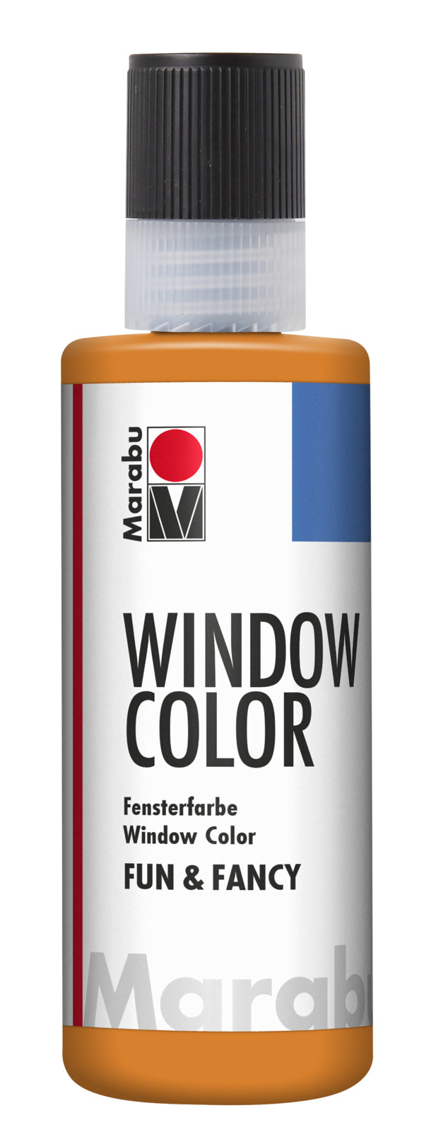 Marabu Fun & Fancy – Fenstermalfarbe – Orange, 80 ml, für Glas & Porzellan
