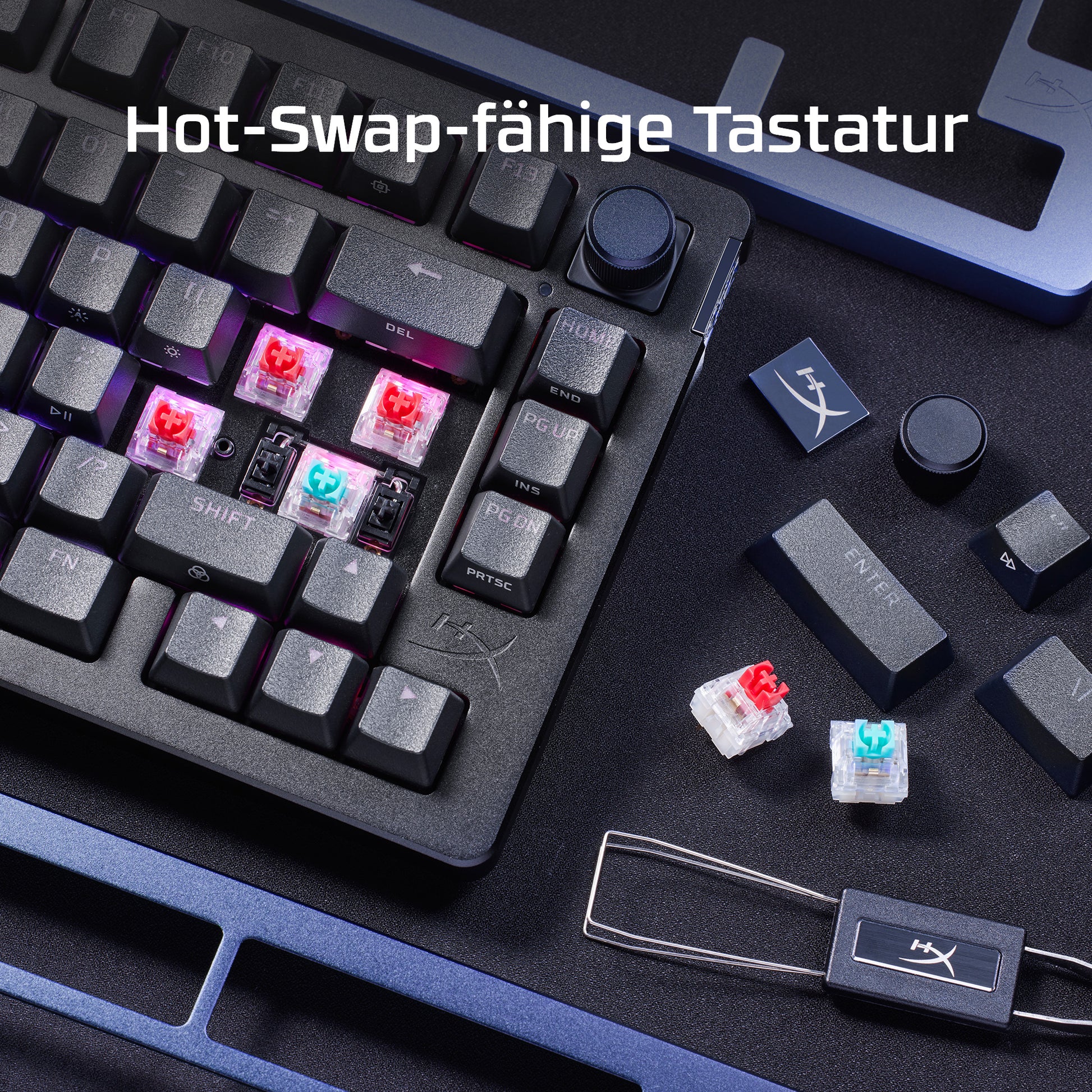 HyperX Alloy Rise 75 – Gaming-Tastatur 75% – mechanisch, RGB – USB – schwarz