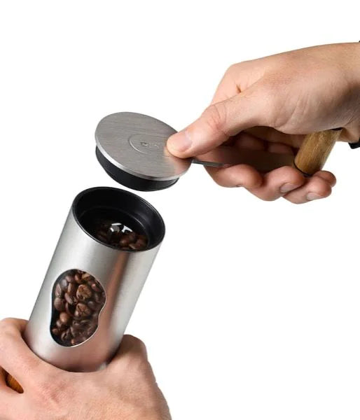 AdHoc Kaffeemühle, Ø 6 × 21,8 cm, mit Schlagmesser, Akazie/Schwarz