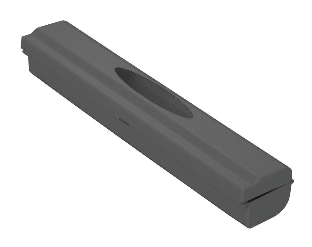 Wenko – Folienschneider, 38 × 6,7 × 5,2 cm, Kunststoff (ABS), Anthrazit, für Folienrollen bis 33 cm