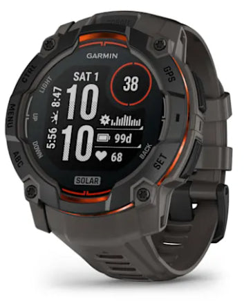 Garmin Instinct 3 Solar – GPS-Smartwatch – 50 mm, GPS, NFC, Schwarz, 26 mm, Sportarmband