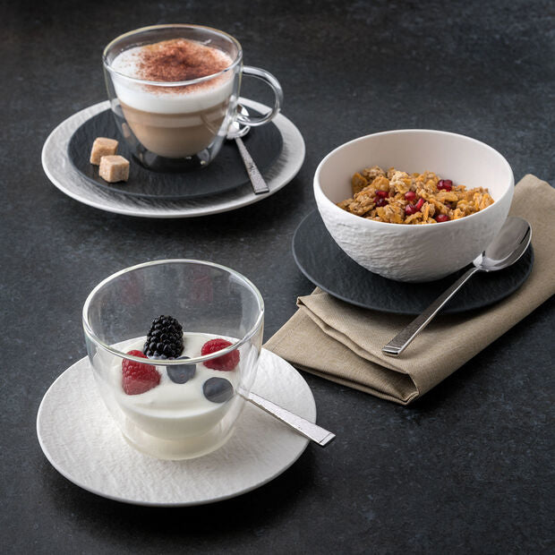 Villeroy & Boch Manufacture Rock Brot- & Butterplatte – Porzellan, weiss, spülmaschinengeeignet