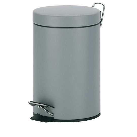 Kela Kosmetikeimer Monaco – 3 l – Metall, rund – hellgrau