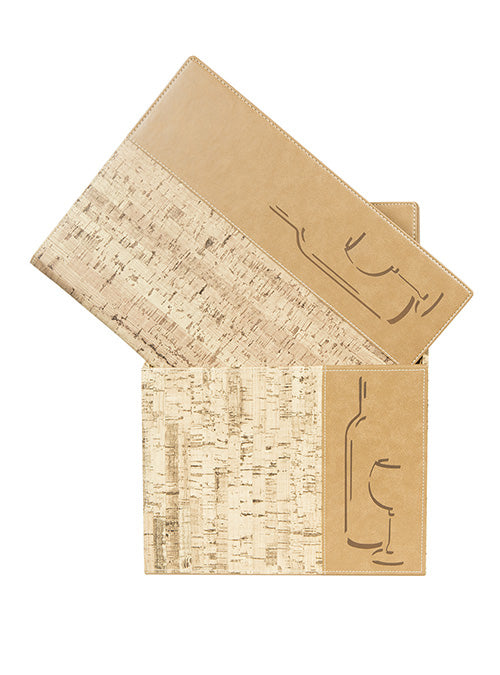 Securit Speisekartenmappe DESIGN CORK, für A4 – Elastan/PU-Kunststoff – Holz, 10er-Box