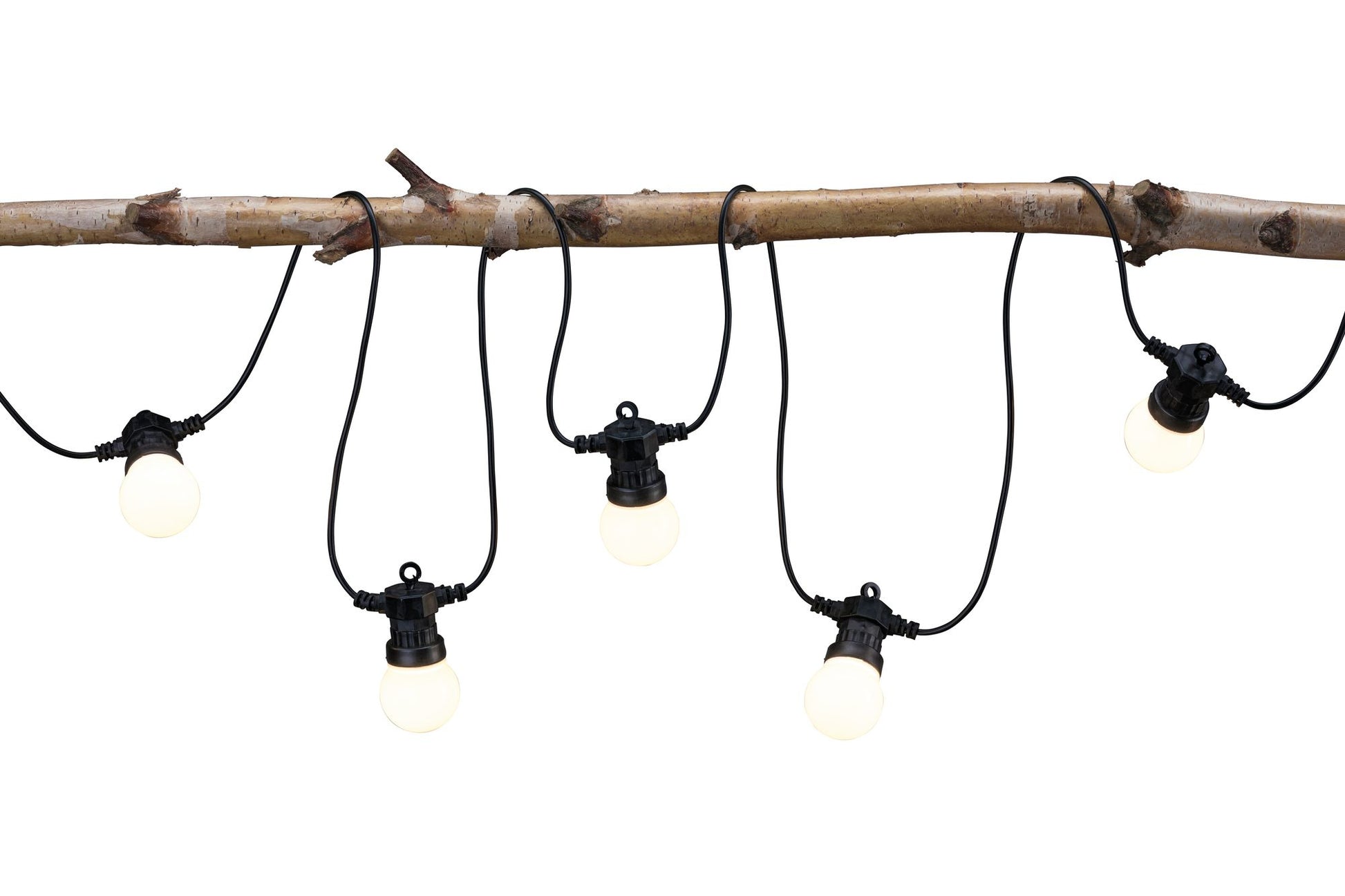 Paulmann Lichterkette – 25 lm, 1 W – Warmweiss, 3000 K – IP44 – Netzbetrieb – dimmbar – Schwarz – Kunststoff