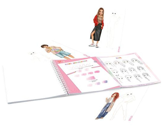 Depesche Malbuch Top Model – 24 × 20,6 cm – Spiral – 40 Seiten – Mehrfarbig