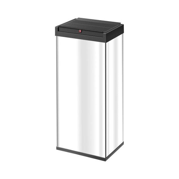 Hailo Abfallcontainer Big-Box Swing XL – 52 l, mit Schwingdeckel – Stahl, Silber – selbstschliessend