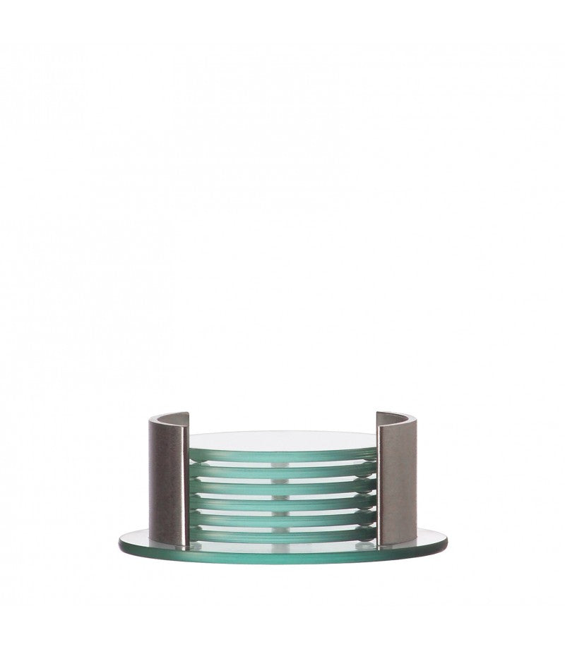 LEONARDO Untersetzer für Gläser Spirit – Ø 14,0 cm, Glas, Transparent, Anti-Rutsch-Basis