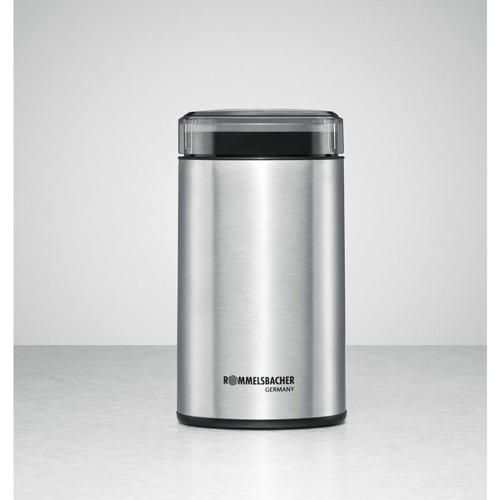 Rommelsbacher Kaffeemühle EGM 100 – Schlagmesser, 70 g, 200 W, Silber