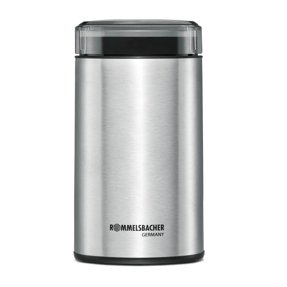 Rommelsbacher Kaffeemühle EGM 100 – Schlagmesser, 70 g, 200 W, Silber