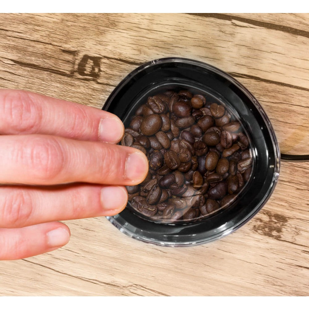 Rommelsbacher Kaffeemühle EGM 100 – Schlagmesser, 70 g, 200 W, Silber