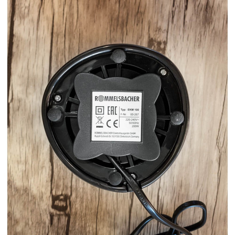 Rommelsbacher Kaffeemühle EGM 100 – Schlagmesser, 70 g, 200 W, Silber