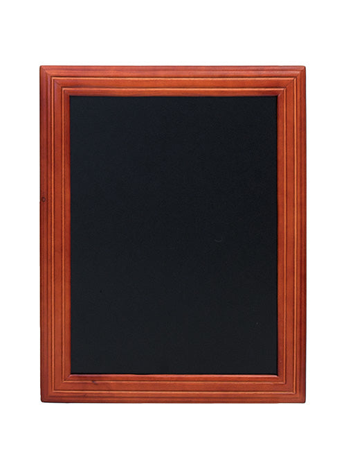 Securit Kreidetafel – 400 × 500 mm hoch – Melamin (beschichtet), Holzrahmen Mahagoni – inkl. Wandmontageset