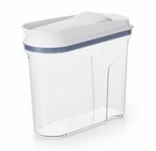 OXO Vorratsdose 2,3 l, 10,2 × 25,4 × 20,3 cm, Polypropylen (PP)/Silikon, transparent/weiss
