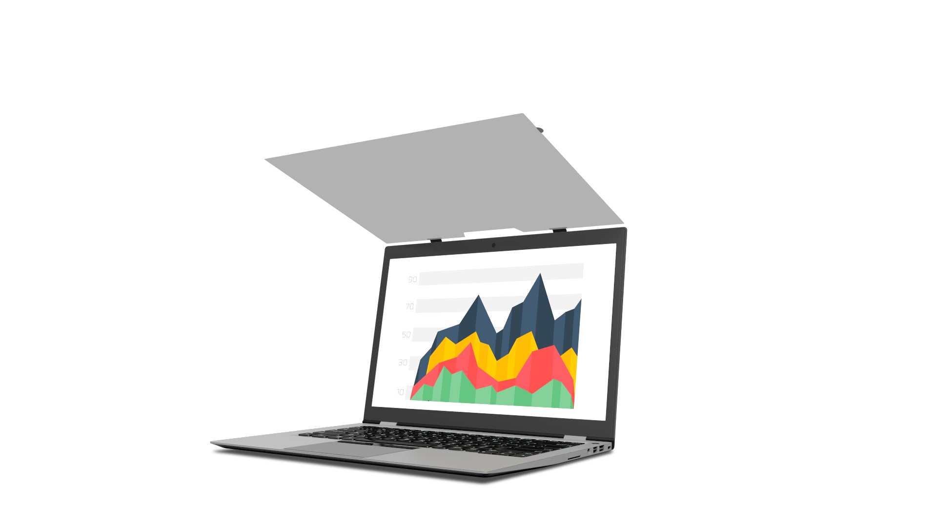 3M Blickschutzfilter mit Flip-Befestigung für Laptop (Lenovo/Dell/ASUS) 13,3", 16:9 – 294 × 166 mm