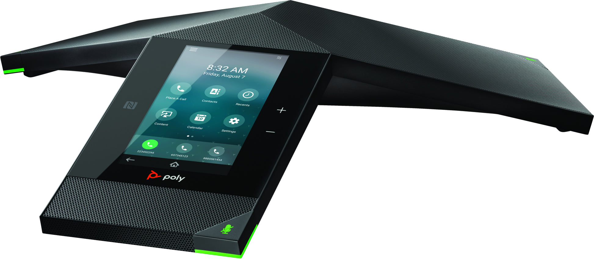 HP Poly Trio 8800 – IP-Konferenztelefon, 5", WLAN/BT, PoE, Gigabit, schwarz