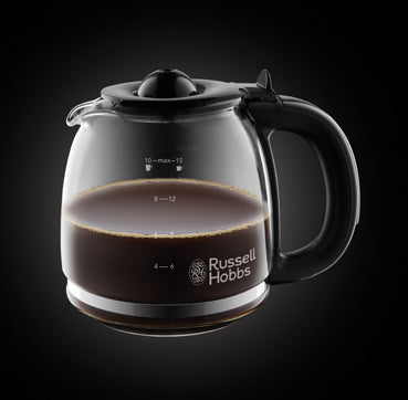 Russell Hobbs Victory 24030-56 Filterkaffeemaschine – 10 Tassen, 1,3 l, Karaffe, Schwarz/Edelstahl