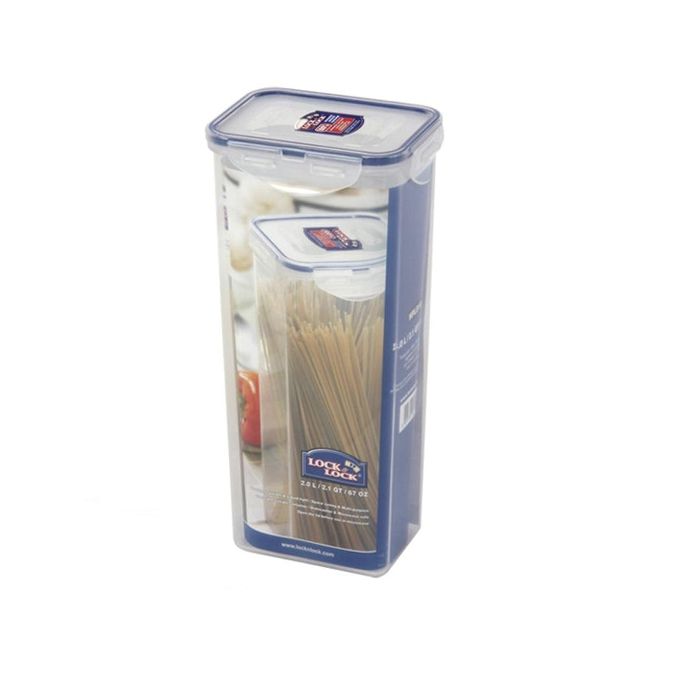 Lock & Lock Vorratsdose 2 l, 10,2 × 10,2 × 29 cm, Polypropylen (PP), transparent