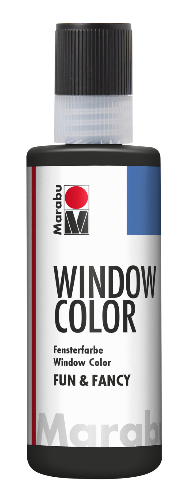 Marabu Fun & Fancy – Fenstermalfarbe – Schwarz, 80 ml, für Glas & Porzellan