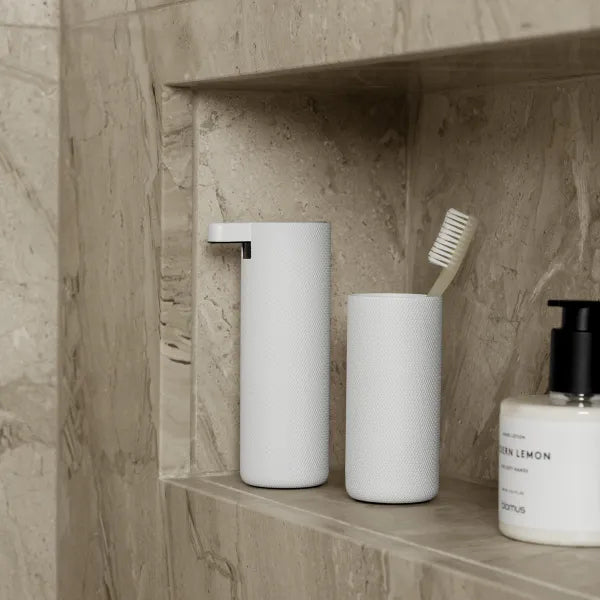 Blomus Modo Rof Seifenspender – Edelstahl, Weiss, 165 ml
