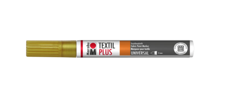 Marabu Textil-Marker für Naturtextilien – Gold, 1er
