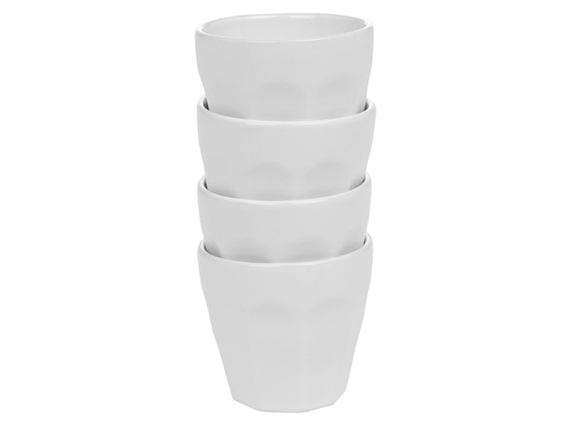 Furber. Furber Espressotasse – 4er Set, 90 ml, Ø 6,5 cm, Porzellan, Weiss, spülmaschinenfest, mikrowellenfest