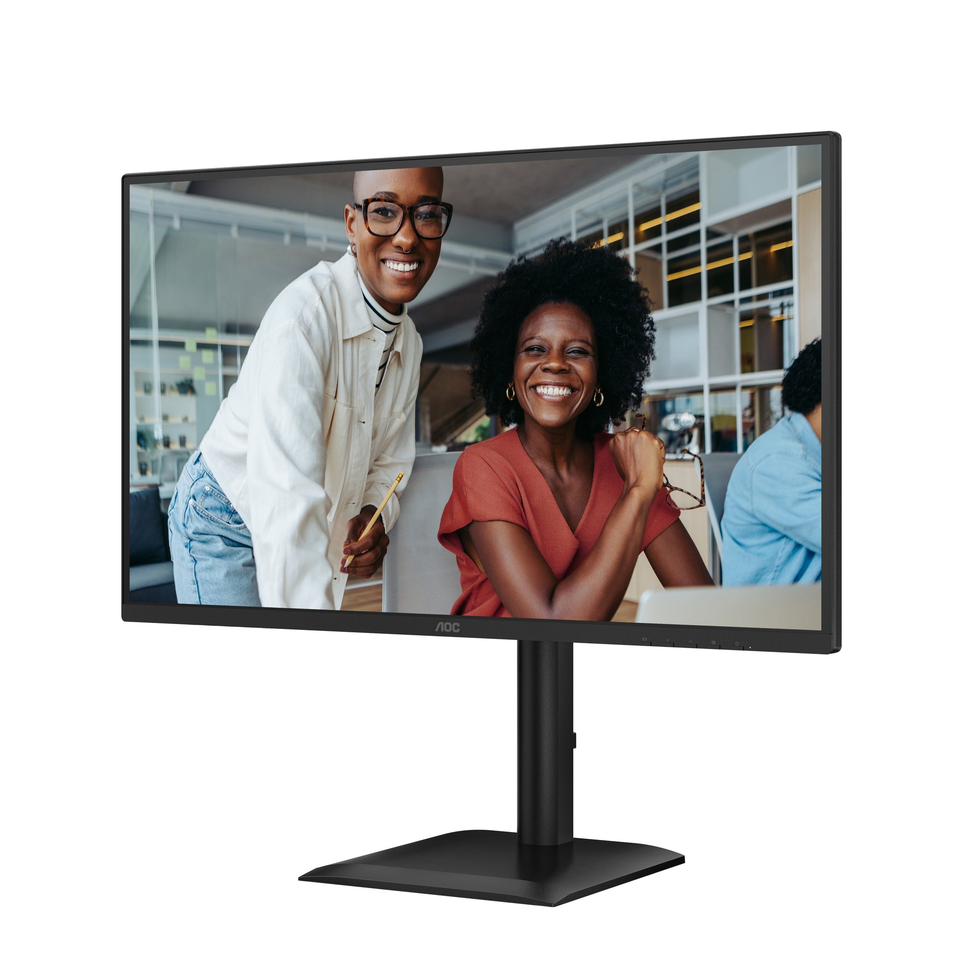 AOC 27E4CV – Monitor, 27", IPS, 120 Hz, 300 cd/m², USB-Hub, Lautsprecher, Adaptive Sync, Schwarz