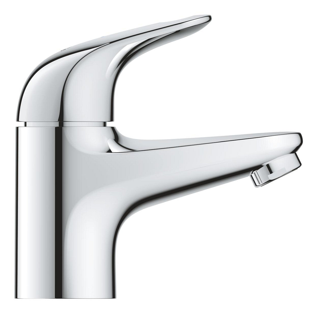 GROHE Swift Einhebelmischer – Höhe 12,8 cm, Ausladung 96 mm, Anschluss 1/2", Chrom, Einlochmontage, für Waschbecken